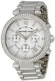 Michael Kors Parker Silver Dial Silver Steel Strap Watch for Women - MK5353