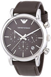 Emporio Armani Classic Chronograph Brown Dial Brown Leather Strap Watch For Men - AR1734