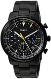 Fossil Goodwin Chronograph Black Dial Black Steel Strap Watch for Men - FS5413