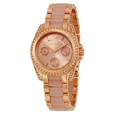 Michael Kors Blair Rose Gold Dial Two Tone Steel Strap Watch for Women - MK6175