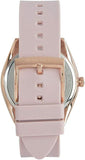 Michael Kors Janelle Three Hand Rose Gold Dial Pink Rubber Strap Watch For Women - MK7139