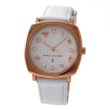 Marc Jacobs Mandy White Dial White Leather Strap Watch for Women - MJ8678