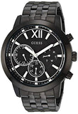 Guess Horizon Chronograph Black Dial Black Steel Strap Watch For Men - W0379G2