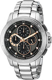 Michael Kors Ryker Chronograph Black Dial Silver Steel Strap Watch For Men - MK8528