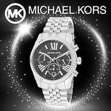 Michael Kors Runway Chronograph Black Dial Silver Steel Strap Watch For Women - MK5708