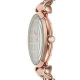 Emporio Armani Gianni T Bar Quartz Mother of Pearl Dial Rose Gold Steel Strap Watch For Women - AR11385