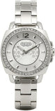 Coach Mini Boyfriend Diamonds Silver Dial Silver Steel Strap Watch for Women - 14501699