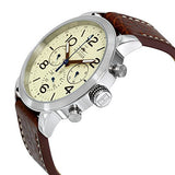 Tommy Hilfiger Jake Multifunction White Dial Brown Leather Strap Watch for Men - 1791230