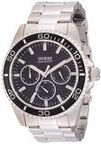 Guess Chaser Chronograph Black Dial Silver Steel Strap Watch for Men - W0170G1