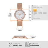 Michael Kors Darci Quartz Mother of Pearl White Dial Rose Gold Mesh Bracelet Watch For Women - MK4519