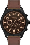 Fossil Brox Multifunction Brown Dial Brown Leather Strap Watch for Men - BQ2802