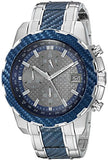 Guess Octane Chronograph Blue Dial Two Tone Steel Strap Watch for Men - W1046G2