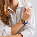 Guess Limelight Blue Dial Blue Silicone Strap Watch For Women - W1053L1