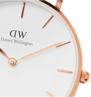 Daniel Wellington Classic Petite Bristol White Dial Brown Leather Strap Watch For Women - DW00100171