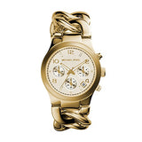 Michael Kors Runway Twist Gold Dial Gold Stainless Steel Strap Watch for Women - MK3131