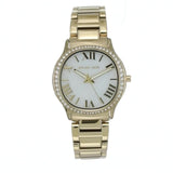 Michael Kors Sage Analog White Dial Gold Steel Strap Watch for Women - MK4822