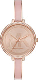 Michael Kors Jaryn Analog Rose Gold Dial Pink Steel Strap Watch For Women - MK4545