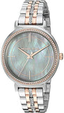 Michael Kors Cinthia Mother of Pearl Grey Dial Two Tone Steel Strap Watch for Women - MK3642