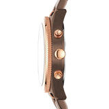 Fossil Perfect Boyfriend Multifunction Brown Dial Two Tone Steel Strap Watch for Women - ES4284