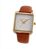 Michael Kors Lake White Dial Brown Leather Strap Watch For Women - MK2584