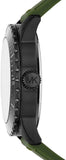 Michael Kors Cunningham Chronograph Black Dial Green Rubber Strap Watch For Men - MK7165