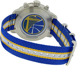 Tissot Quickster Chronograph NBA Golden State Warriors White Dial Two Tone NATO Strap Watch for Men - T095.417.17.037.15