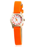 Marc Jacobs Henry Dinky White Dial Orange Leather Strap Watch for Women - MBM1236