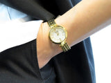 Tissot Flamingo Mother of Pearl Dial Gold Steel Strap Watch For Women - T094.210.33.111.00