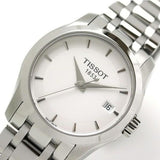 Tissot T Trend Couturier White Dial Silver Steel Strap Watch For Women - T035.210.11.011.00