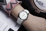 Tissot Couturier Lady Silver Dial White Leather Strap Watch For Women - T035.210.16.011.00