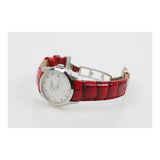 Tissot Couturier White Dial Red Leather Watch For Women - T035.210.16.011.01