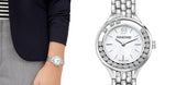 Swarovski Lovely Crystals Mini White Dial Silver Steel Strap Watch for Women - 5242901