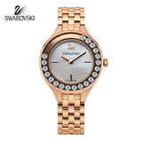 Swarovski Lovely Crystals Mother of Pearl Dial Rose Gold Steel Strap Watch for Women - 5261496