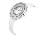 Swarovski Crystalline Pure White Dial White Leather Strap Watch for Women - 5275046