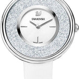 Swarovski Crystalline Pure White Dial White Leather Strap Watch for Women - 5275046