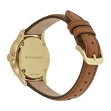 Burberry The Classic Champagne Gold Dial Brown Leather Strap Watch for Women - BU10101