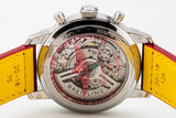 Breitling Top Time B01 Ford Thunderbird White Dial Red Leather Strap Watch for Men - AB01766A1A1X1