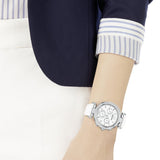 Swarovski Era Journey Silver Dial White Leather Strap Watch for Women - 5295346