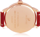 Swarovski Crystalline Hours Red Crystal Dial Red Leather Strap Watch for Women - 5295380