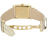 Versace DV-25 Gold Dial Off White Leather Strap Watch for Women - VQF030015