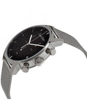 Calvin Klein City Chronograph Black Dial Silver Mesh Bracelet Watch for Men - K2G27121