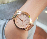 Michael Kors Runway Rose Gold Dial Rose Gold Steel Strap Watch for Women - MK3336