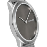 Calvin Klein Minimal Grey Dial Silver Mesh Bracelet Watch for Women - K3M221Y3