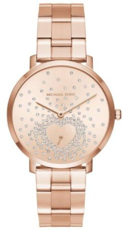 Michael Kors Jaryn Rose Gold Dial Rose Gold Steel Strap Watch for Women - MK3621