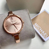 Michael Kors Jaryn Rose Gold Dial Rose Gold Steel Strap Watch For Women - MK3547