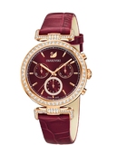 Swarovski Era Journey Red Dial Red Leather Strap Watch for Women - 5416701