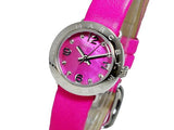 Marc Jacobs Amy Pop Pink Dial Pink Leather Strap Watch for Women - MBM1286