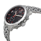 Tissot PRC 200 Asian Games Special Edition Black Dial Silver Steel Strap Watch For Men - T055.417.11.057.01