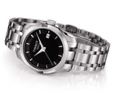 Tissot T Trend Couturier Lady Black Dial Silver Steel Strap Watch For Women - T035.210.11.051.00