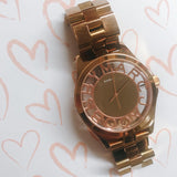 Marc Jacobs Henry Rose Gold Dial Rose Gold Steel Strap Watch for Women - MBM3207
